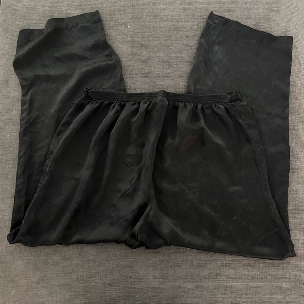Perry Ellis Men’s Black 100% Silk Lounge Sleep Pants Sz L - Picture 4 of 6